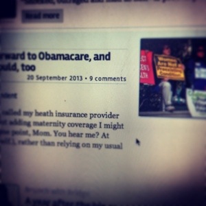 Ok, so the op-ed was also about Obamacare. I was intellectually prepared for nasty comments, but not emotionally. 