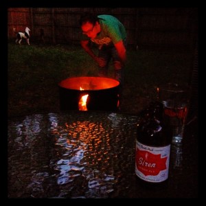 Celebrating our first bonfire in our "real" home on our new patio last year. I sort of want to stay here forever.