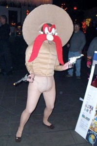 Eventually, I just borrowed a friend's costume and became naked Calamity Sam.