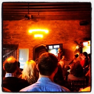 Inside one of the boxes! With the humans!