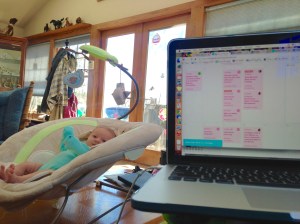 Working from the road last weekend. We're pretty talented.